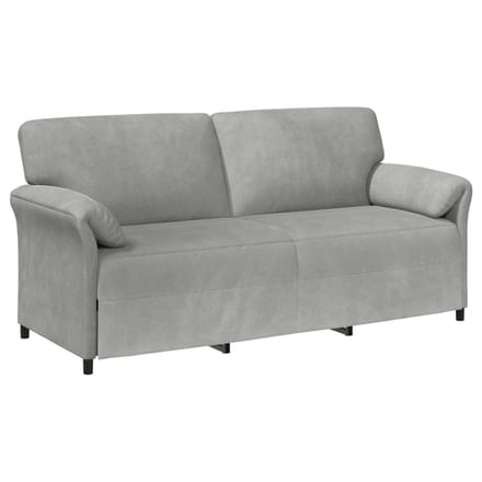 vidaXL - 3-Zits - Sofa - Lichtgrijs - 198 - x - 83 - x - 95 - cm - Fluweel