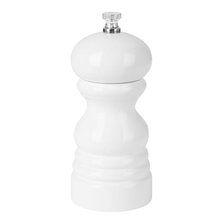 Olympia Hevea hout peper- en zoutmolen wit 125mm