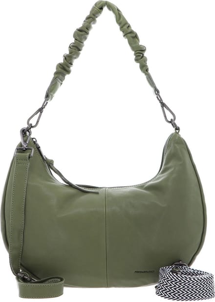 FREDsBRUDER Leren Schoudertas Jeren Shoulderbag Leaf Groene