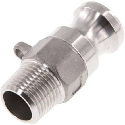 Camlock DN 15 (1/2'') Koppeling RvsR 1/2'' met buitendraad Type F MIL-C-27487