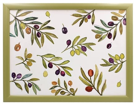 Schootkussen -laptray olijf -44 x 34 x 6 cm met pepermuntdoosje