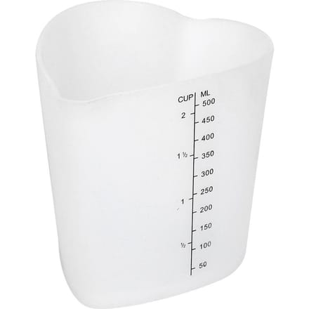 Dikte 500ml Beker Hoge Temperatuurbestendigheid Siliconen Maatbeker white