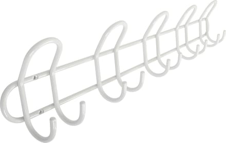 HOME It® kapstok met 5 haken Ø8 mm x 68,5×6,5 x 13 cm wit