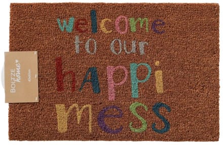 Boltze - Deurmat - Schoonloopmat - HappiMess - Welcome - Kokos - 60x40cm
