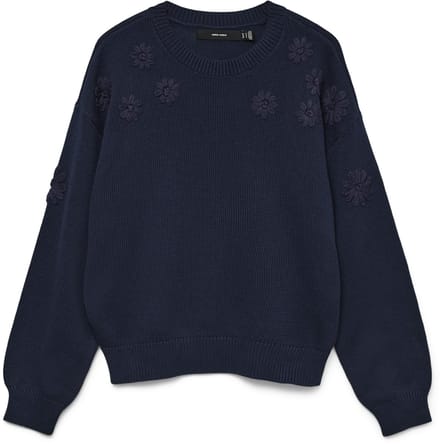 VERO MODA - VMDAISY EMB LS O-NECK PULLOVER BOO - Dames - Gebreide truien