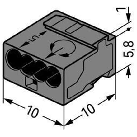 Wago Micro Lasklem - 243-204 [100 Stuks] - E2TE9