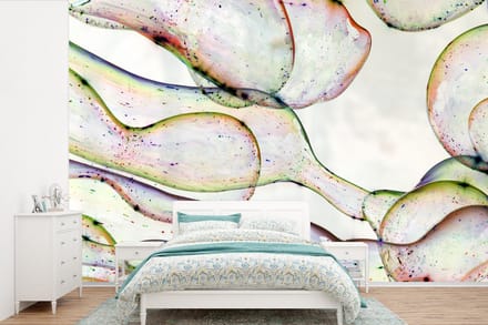 Behang - Fotobehang Gekleurde bubbels - Breedte 360 cm x hoogte 240 cm