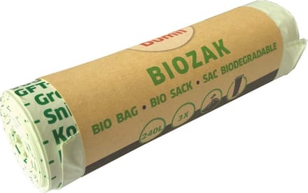 Dumil Biozak 240 L – 88×134 cm - Composteerbare Afvalzak – Per rol 3 stuks