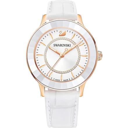 Montre Femme Swarovski 5414416 Octea Blanc Cadran Rayon de Soleil Argenté 39 white