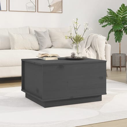 vidaXL - Salontafel - 60x50x35 - cm - massief - grenenhout - grijs