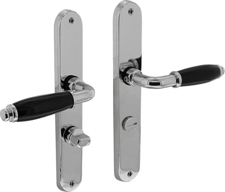 Intersteel Deurkruk Courgette met ovaal schild 235x40x8mm WC63/8mm chroom