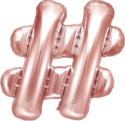 Partydeco - Folieballon Rose Gold # (35 cm)