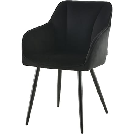 Milton & Oldbrook Velvet Eetkamerstoel Nivala Zwart