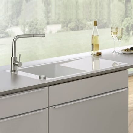 Villeroy & Boch Timeline 60 flat sink, drain set with eccentric actuation 67902FR1