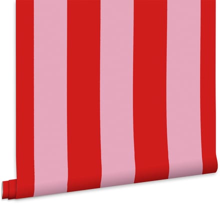 Woezel & Pip - Behang Toversliert rood/roze