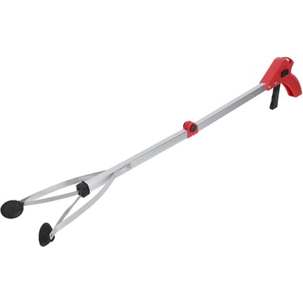 Vuilnisgrijper Opvouwbare vuilnisgrijper voor het ophalen van tuinafval(Rode handgreep) white
