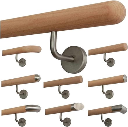 Beuken Leuning - Trapleuning Hout - Trap Afwerking - Onbehandeld Hout - 1300 mm - Niet Van Toepassing