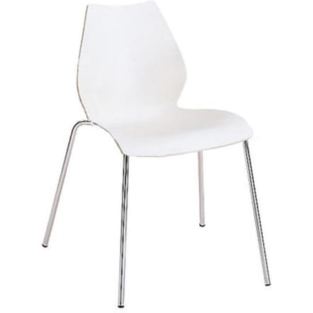 Kartell - Maui stoel - zinkwit - chroom