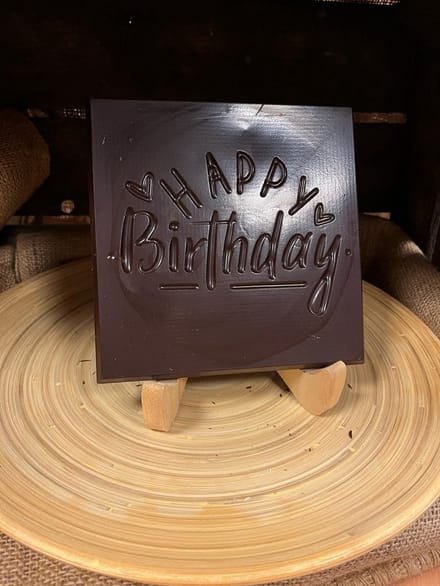 Gefeliciteerd chocolade tablet A3 formaat | Ambachtelijke chocola | Smaak Puur