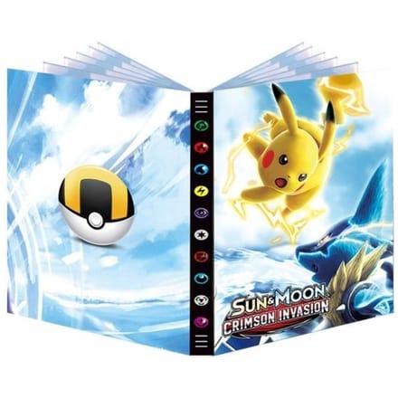 Kaartencollectieboek - Pikachu - 24 Vel - 9 Kaarten per Vel - Geel Plastic geel
