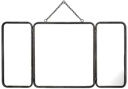 Vente-unique Vintage-spiegel in 3 delen CERONNE - B60 x H112 cm - Metaalgrijs
