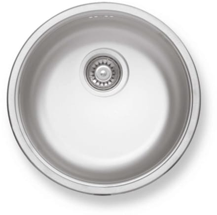 Novaservis Spoelbakken - Spoelbak rond, diameter 43 cm, met overloop, rvs DR43