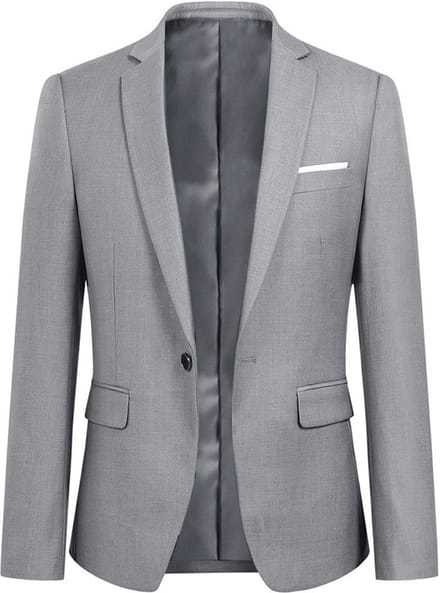 ALLTHEMEN Heren Blazer Suit Jacket - Heren slim fit jas - S