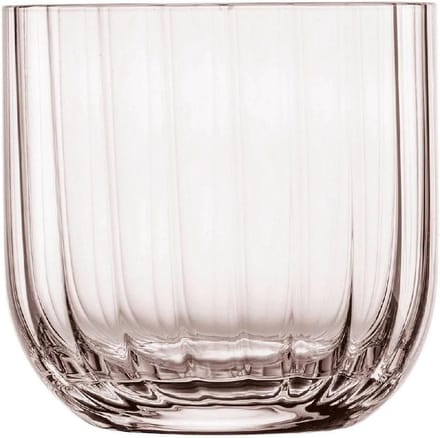 Windlicht Taupe - Lantaarn Glas - Sfeerverlichting Buiten - Golfstructuur Design - 10 cm Hoog - Taupe