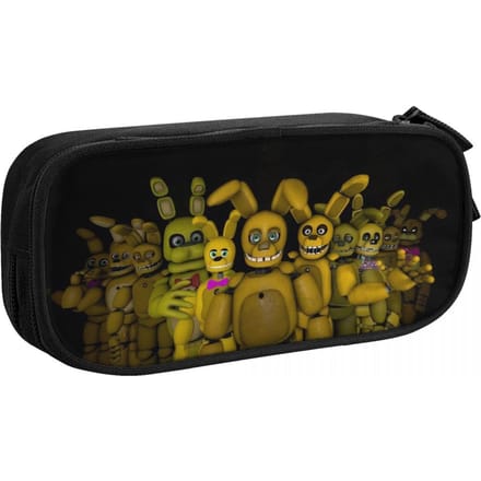 Springtrap Fnaf Etuis Pennendoos Tassen Student Grote Capaciteit Kantoor Rits Etuis (as the picture,M)