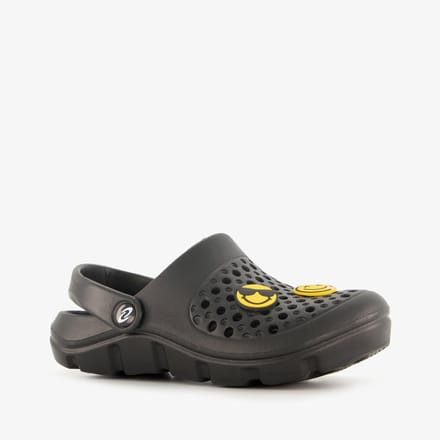 Jongens klompen met smileys zwart - Maat 30 - Clogs