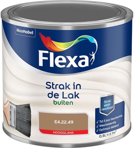 Flexa - Strak In De Lak Buitenlak Hoogglans - E4.22.49 - Mengverf - 500 Ml