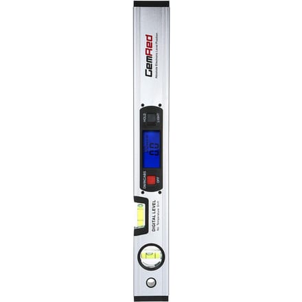 GemRed Digitale Waterpas Waterpas Hoekzoeker met Magnetisch 16  Lang Waterpasinstrument zilver