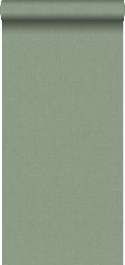 ESTAhome behang linnenstructuur jade groen - 53 cm x 10.05 m - 148745