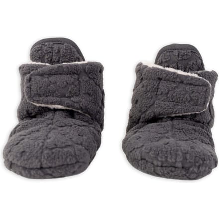 Lodger - Babyslofjes met antislip - Klittenband - 6-12 maanden - Antraciet