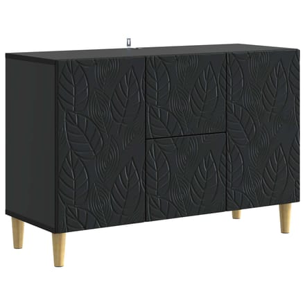 vidaXL - Dressoir - Zwart - 89 - x - 34,5 - x - 60 - cm - Bewerkt - hout
