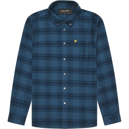 Lyle & Scott - Hemd - Maat S - Mannen - X350 Dark Navy/ -