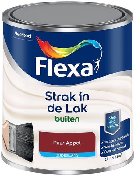 Flexa - Strak In De Lak Buitenlak Zijdeglans - Puur Appel - Mengverf - 1 L