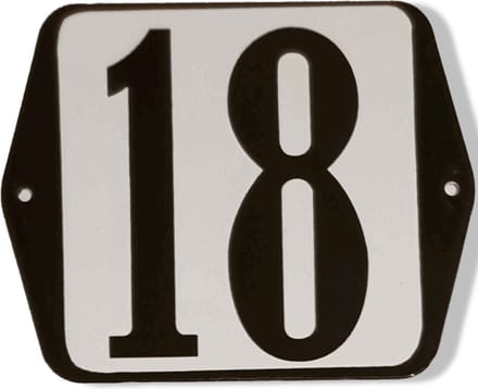 Huisnummer standaard nummer 18