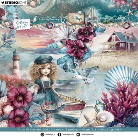 Collage paperpad Backgrounds & elements - JMA Tide of hope nr. 432