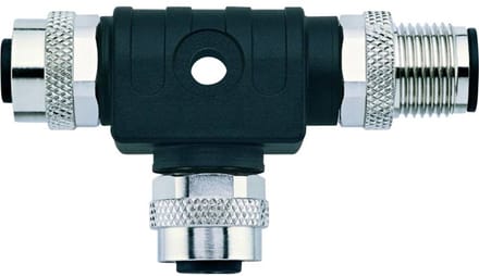 Escha 8009675 Sensor/actuator verdeler en adapter M12 Aantal polen (sensoren): 4 Adapter 1 stuk(s) Single