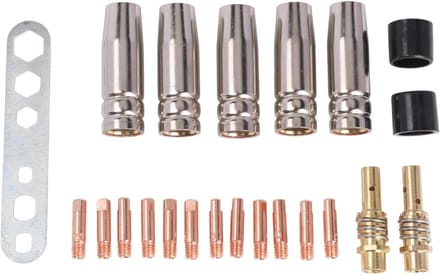 Las slijtageonderdelen - Lasaccessoires - Efficiënt lassen - 22-delige set - 0.9 mm tips - Metaal
