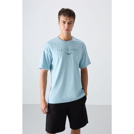 Oversized Katoen-Polyester Logo T-shirt