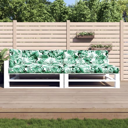 vidaXL - Palletkussens - 5 - st - stof - bladpatroon