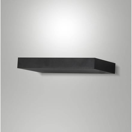 Fabas Luce LED wandlamp Guia, zwart, metaal, 24 cm breed