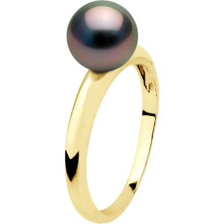 Ring Echte Gekweekte Tahiti Parel Rond 7,5-8 mm - Geel Goud