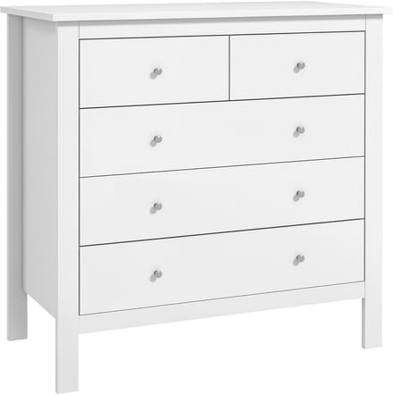HOMCOM ladekast - MDF - spaanplaat - 79L x 39,5B x 80,5H cm - wit