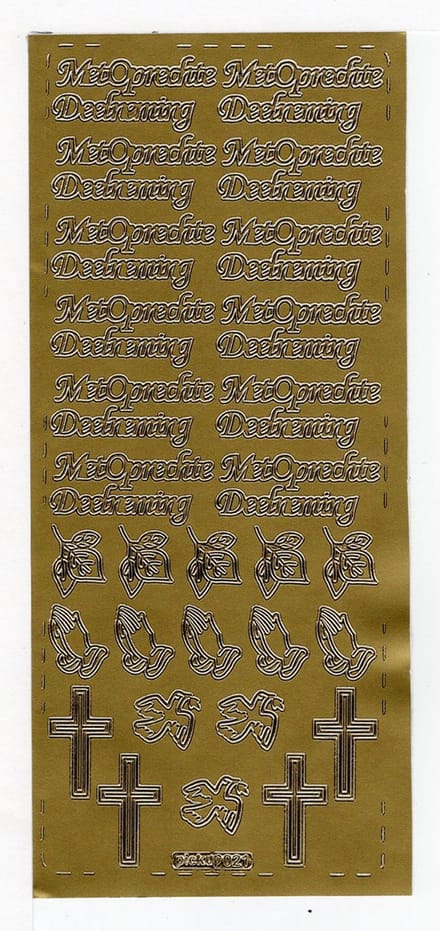 Pickup hobbysticker 2 stuks per verpakking 021 Met oprechte deelneming goud