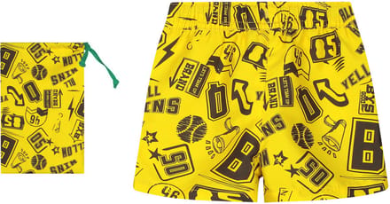 Quapi zwem short Benny empire yellow text