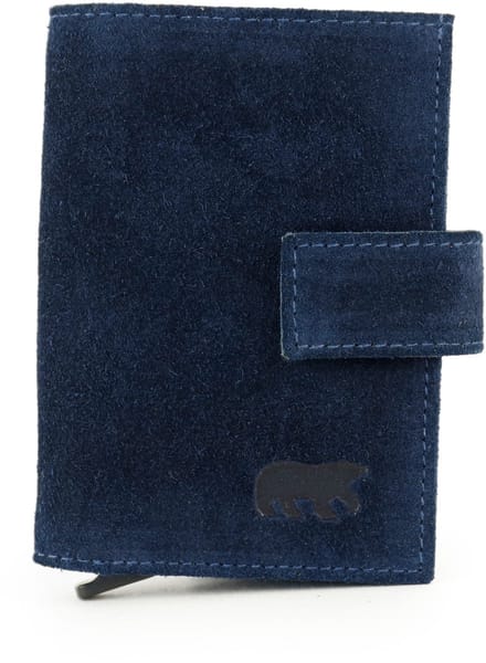 Bear Design Elsie Suede Leren Creditcardhouder / Pasjeshouder / Portemonnee - Blauw