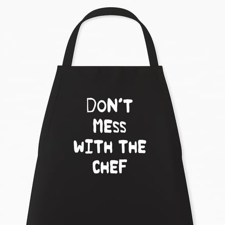 Keukenschort Don't mess with the Chef, Wit, One Size